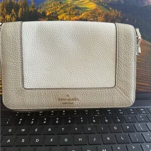 kate spade Pebbled Leather Crossbody in Light Taupe